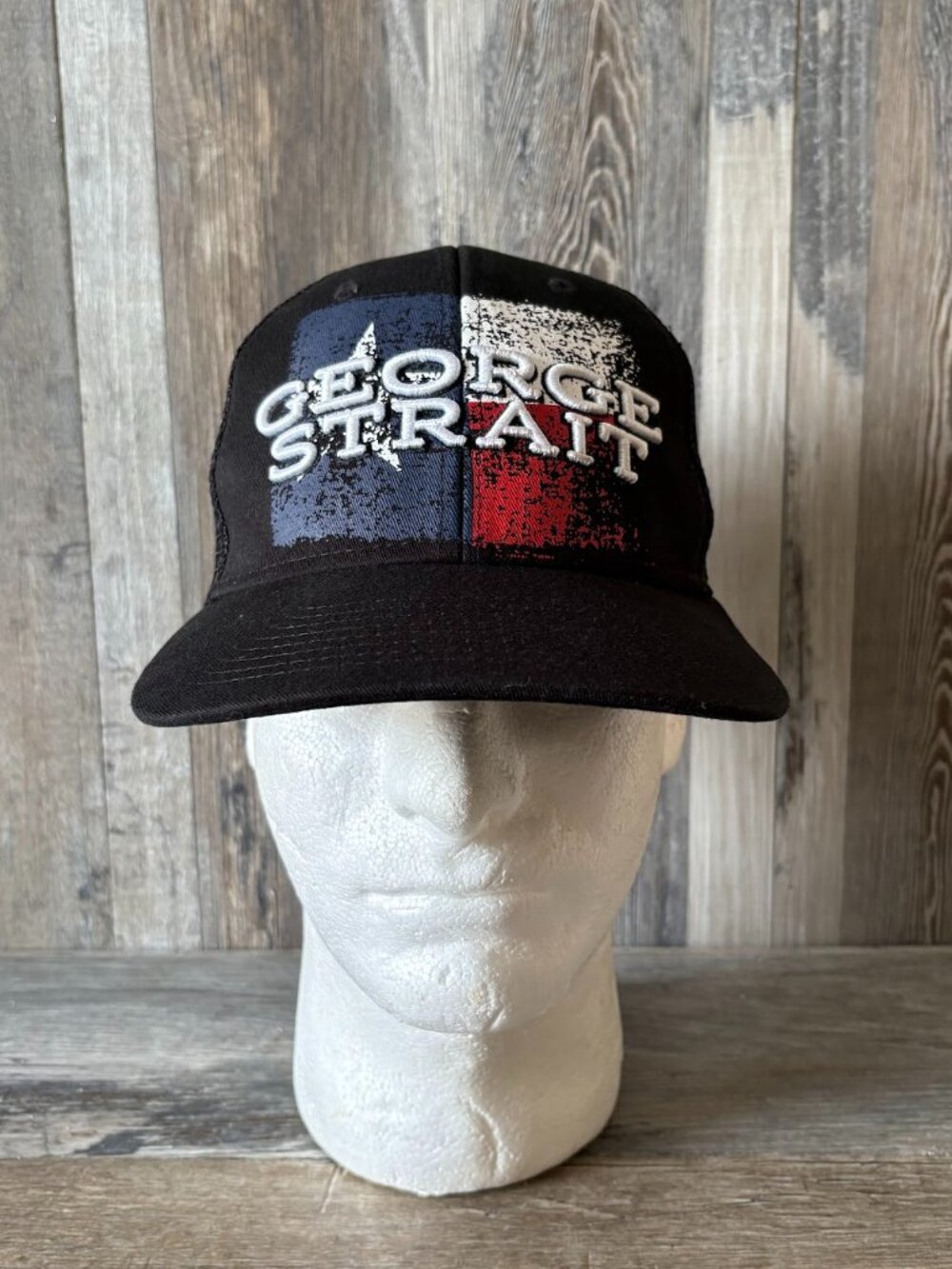 King Of Country George Strait Texas Flag Trucker Mesh Cap Hat Snapback